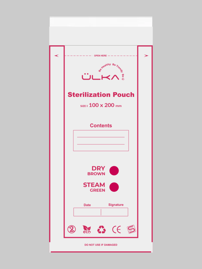 ULKA Sterilization Pouches 100 x 200mm White